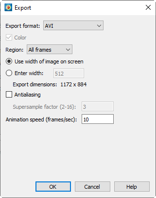 导出 AVI