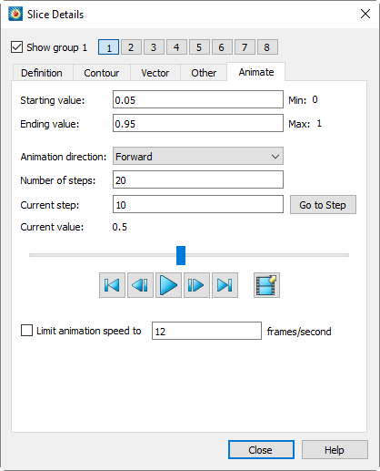 Slice Detail Animation Screen 360 Degree