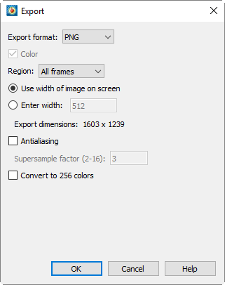 导出 PNG